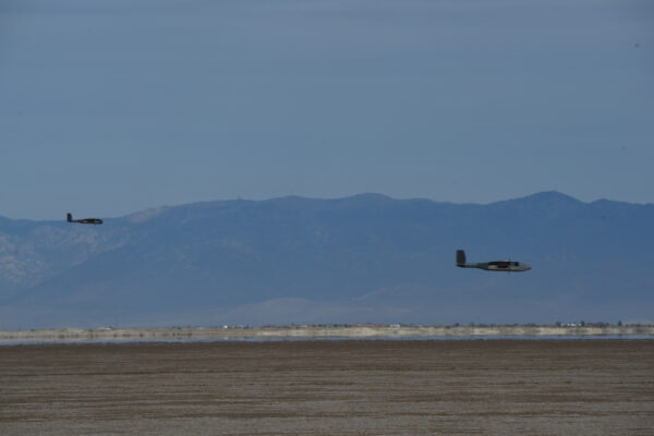 Two Coriolis UAS approaching a simultaneous landing