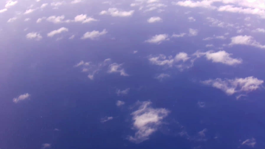 Still image from in-flight streaming video over the Gulf of America